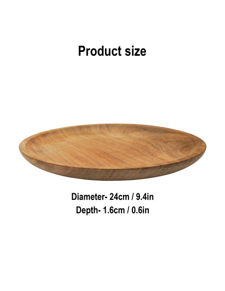 Assiette médiévale en bois (diamètre...