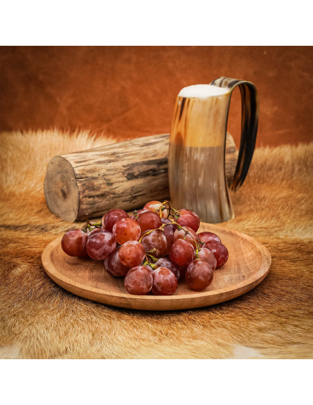 Assiette médiévale en bois (diamètre...