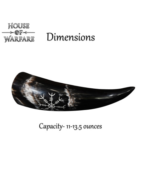 Corne à boire Viking sculptée à la...