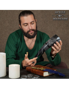 Corne à boire médiévale motif dragon celtique 2