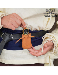 Boussole pirate avec étui en cuir véritable (3,5 cm.) 2