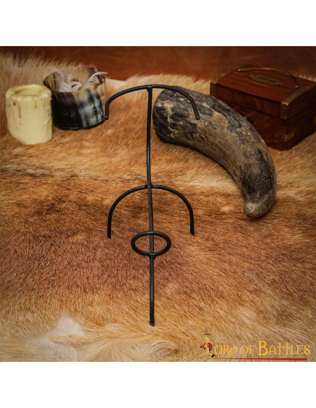 Support de corne en fer forgé à la main