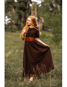 Robe médiévale Karen, marron
