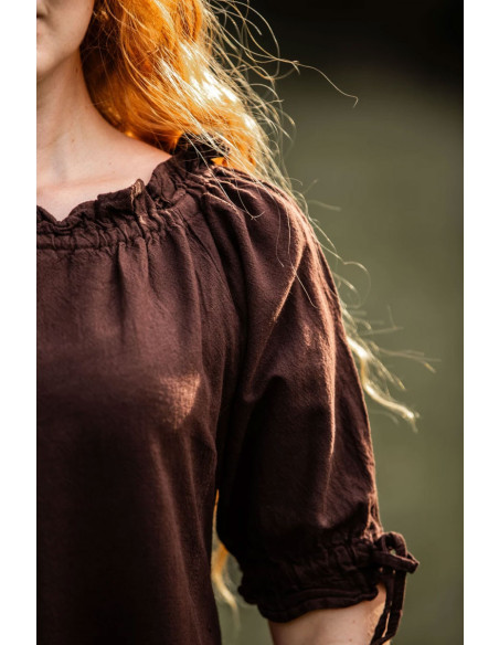 Robe médiévale Karen, marron