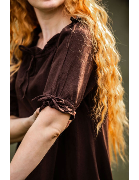 Robe médiévale Karen, marron