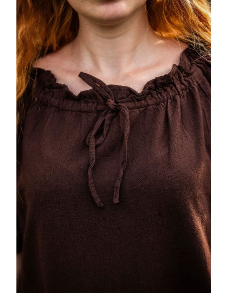Robe médiévale Karen, marron