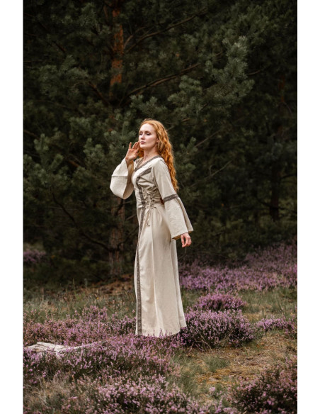 Robe médiévale femme Angie, blanc...