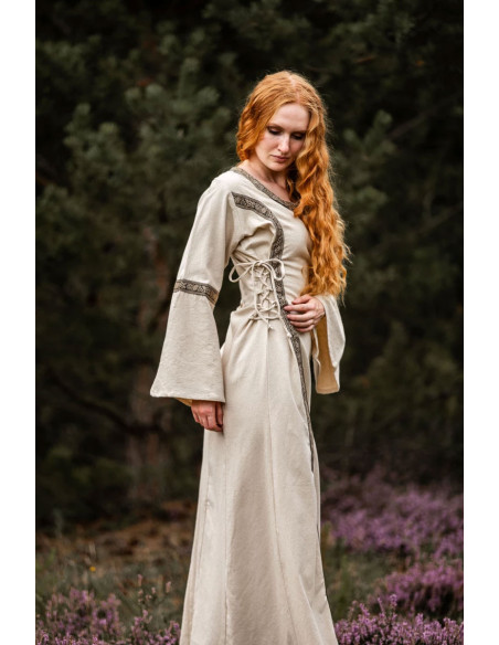 Robe médiévale femme Angie, blanc...
