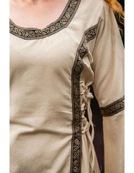 Robe médiévale femme Angie, blanc...