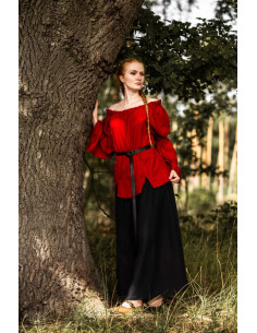 Chemisier médiéval classique modèle Emma, couleur rouge