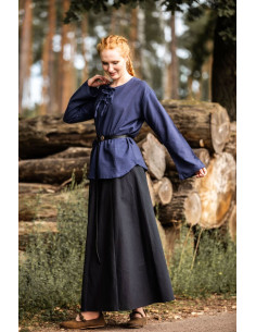 Chemisier médiéval modèle Tilda, couleur bleue