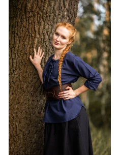 Chemisier médiéval modèle Tilda, couleur bleue 2