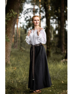 Jupe médiévale modèle Diana, noire