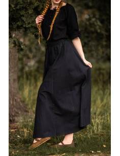 Jupe médiévale modèle Diana, noire 2