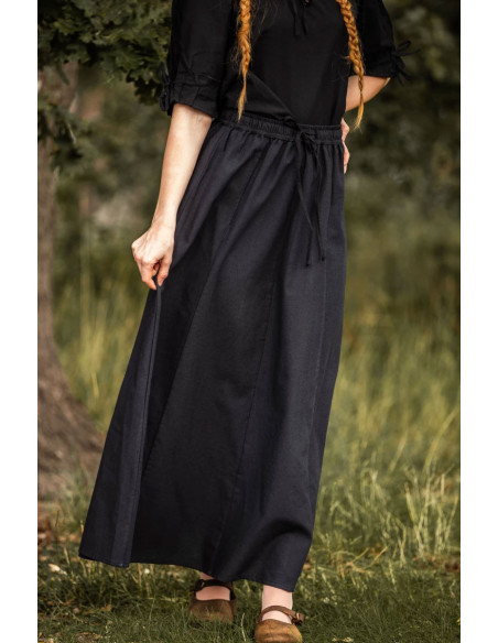 Jupe médiévale modèle Diana, noire