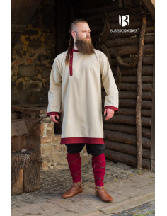 Tunique Rus Tobiasz, couleur bordeaux naturel