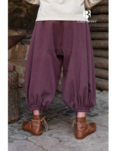 Pantalon large Rus Borys, marron-gris 2