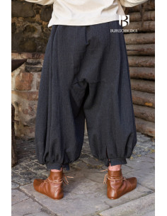 Pantalon large Rus Borys, noir-gris 2