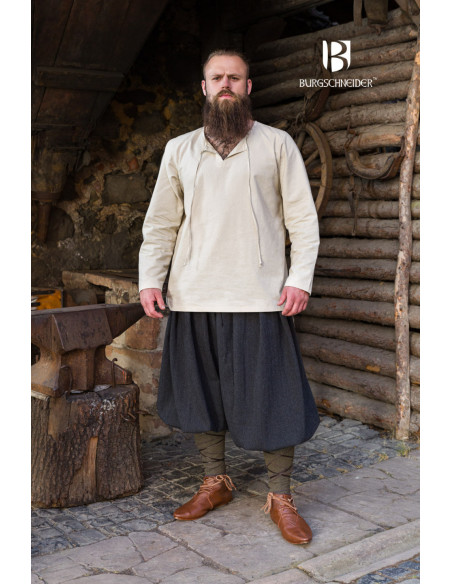 Pantalon large Rus Borys, noir-gris