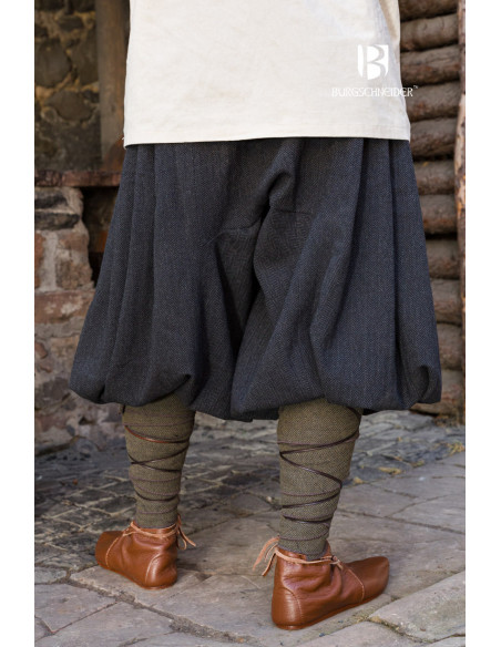 Pantalon large Rus Borys, noir-gris