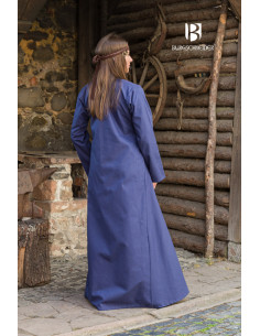 Robe médiévale longue modèle Rus Marzena, Bleu foncé 2