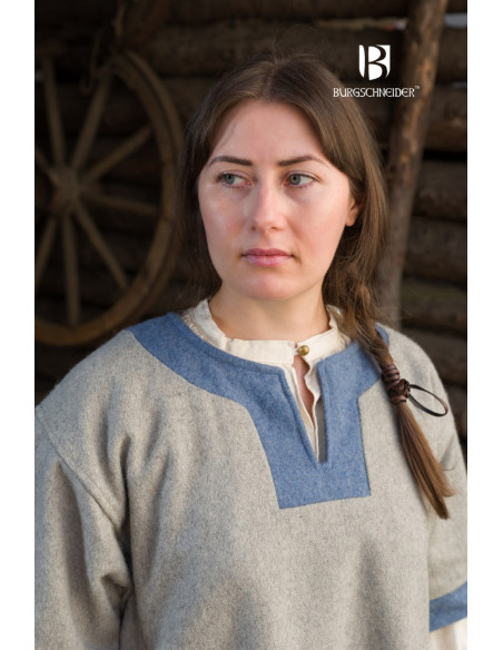 Robe médiévale modèle Rus Luiza, Bleu...