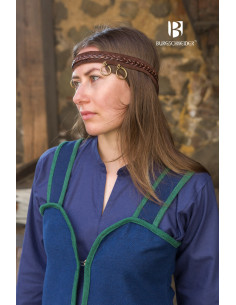 Robe médiévale modèle Rus Katarzyna, bleu-vert 2