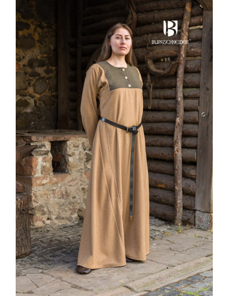 Robe médiévale modèle Rus Jadwiga, Camel