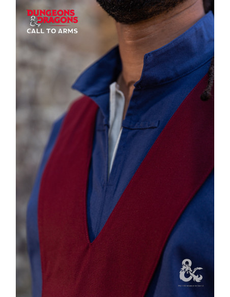 Tunique de sorcier médiéval, bleu...