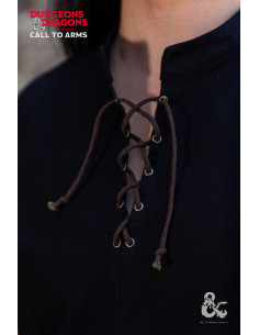 Chemise médiévale Rogue, noir-marron 2