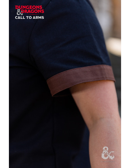 Chemise médiévale Rogue, noir-marron