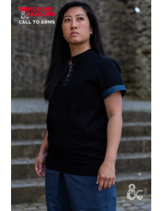 Chemise médiévale Rogue, noir-bleu