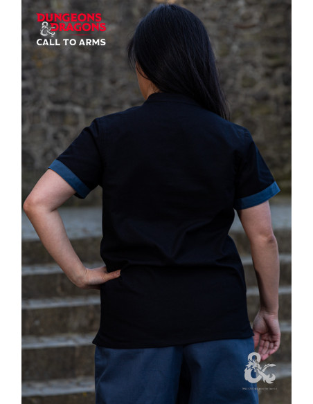 Chemise médiévale Rogue, noir-bleu