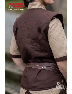 Gilet de guerrier médiéval, marron 2