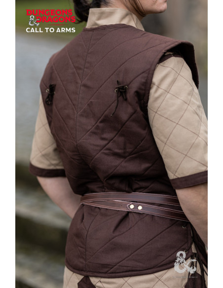 Gilet de guerrier médiéval, marron