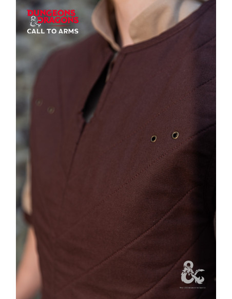 Gilet de guerrier médiéval, marron