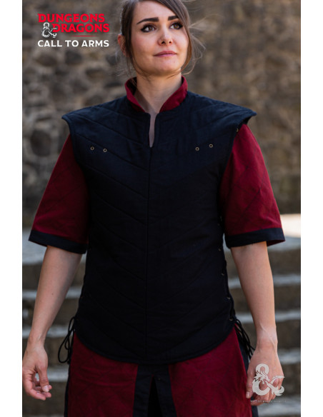 Gilet de guerrier médiéval, noir