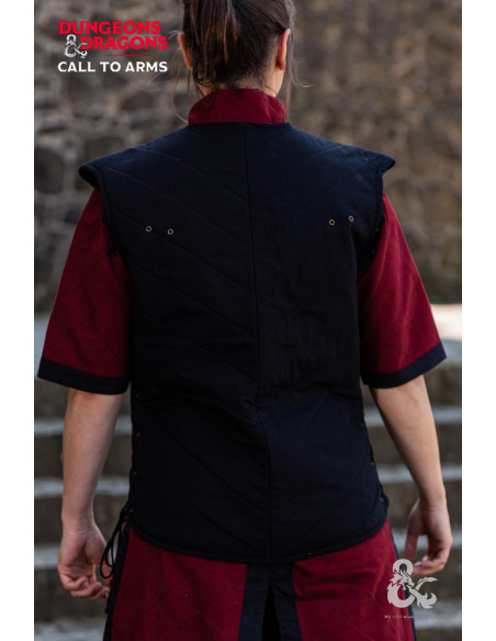 Gilet de guerrier médiéval, noir