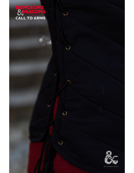 Gilet de guerrier médiéval, noir