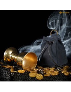 Sac médiéval en cuir pour GN (12,7 x 10,1 cm.)