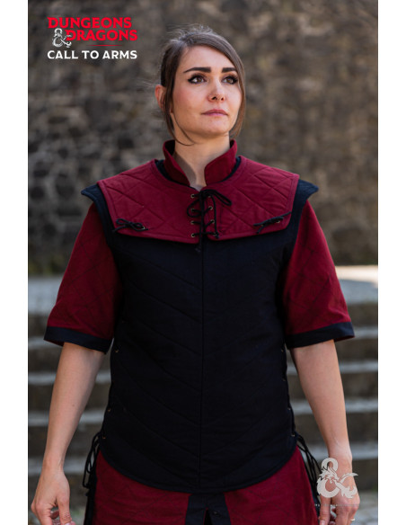 Gorgerin de guerrier médiéval, bordeaux