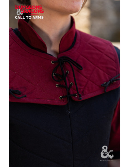 Gorgerin de guerrier médiéval, bordeaux