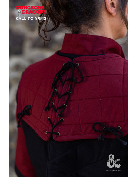 Gorgerin de guerrier médiéval, bordeaux