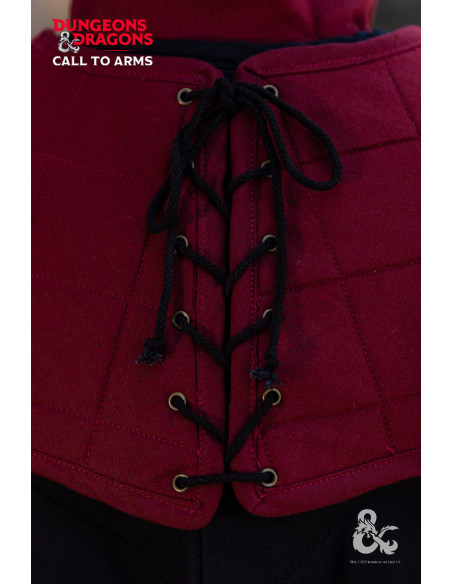 Gorgerin de guerrier médiéval, bordeaux