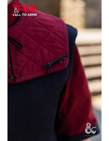 Gorgerin de guerrier médiéval, bordeaux