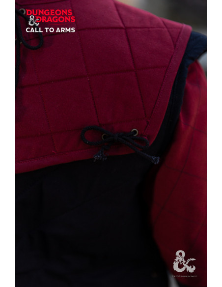 Gorgerin de guerrier médiéval, bordeaux