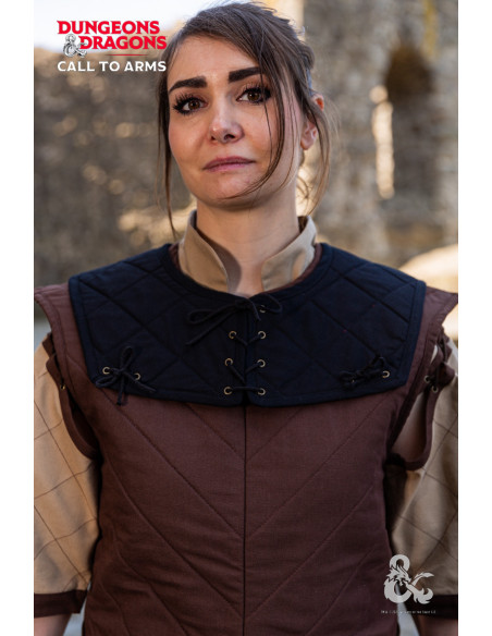 Gorgerin de guerrier médiéval, noir