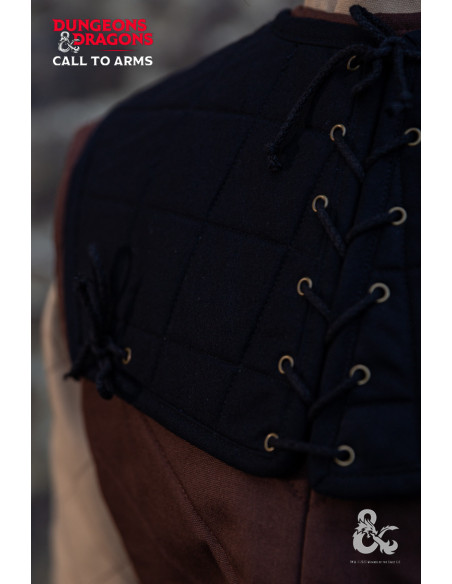 Gorgerin de guerrier médiéval, noir