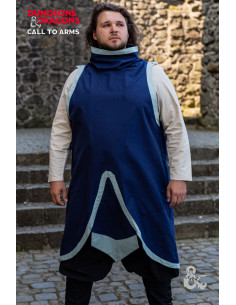 Tunique de clerc médiéval, bleue
