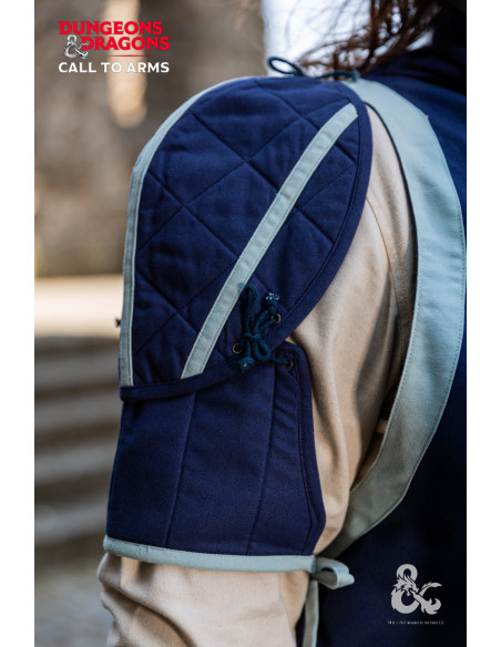 Épaulières de clerc médiéval, bleues